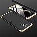 Ldea Huawei Mate 20 lite 2018 Case, 3 in 1 Slim Luxury 360 Full Protection Hard PC Case Cover (Gold+Black)