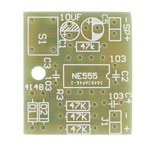 DIY NE555 Oscillator Buzzer Electronic Tone Generator LED Kit 8R 0.25W Speaker Environmentally Friendly Materials