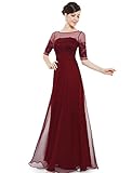 Ever Pretty Women's Long Sleeve Illusion Neckline Evening Dress 08459