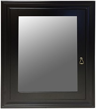 Ancona Imperial Mirror Cabinet with Black Espresso Finish (Set of 2), 22.5-inch