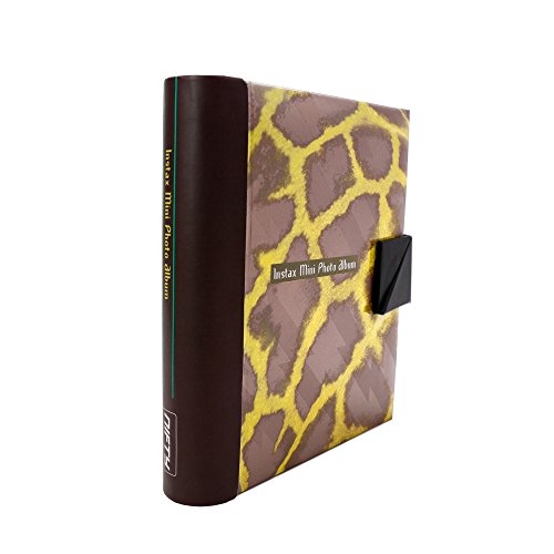 Nifty NIAL-NWS03OL NIFTY Instax Mini and Polaroid 300 Photo Album Copper and Yellow Giraffe (Holds 84 Photos) (Copper with Yellow)