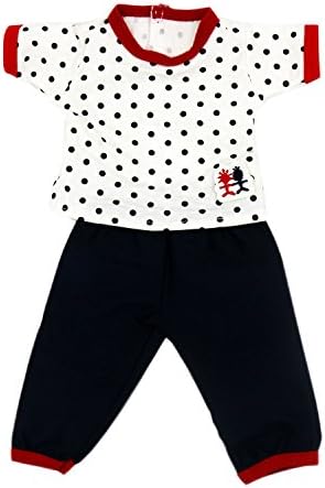 Doll Clothes, AOFUL 3D Dots Short Shirt with Trousers Daily 2 pieces Outfits Fits 16-18 " American Girl Madame Alexander Dolls and More