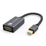 Thunderbolt to HDMI Adapter [2-Pack, Super Slim, Nylon Braided] iVanky Mini DisplayPort to HDMI Adapter for Microsoft Surface Pro/Dock, Apple MacBook Air/Pro, Monitor, Projector and More -Space Grey