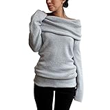 Phoenix Womens Off the Shoulder Long Sleeve Pullover Hoodie Sweatershirt Tops