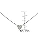 Sterling Silver Cubic Zirconia Heart Tiny Choker Necklace