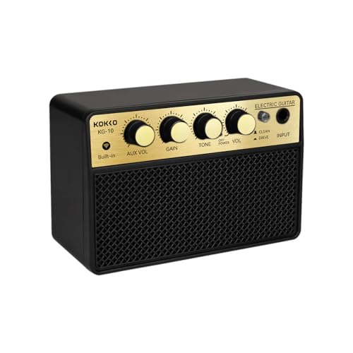 Amplificador de Guitarra Elétrica Portátil com Bateria Recarregável, Bluetooth, Entrada AUX, Saída para Fones, 10W de Potência, Design Compacto Ideal para Prática em Casa, Estúdio e Viagens