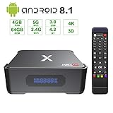 Android 8.1 TV Box,Dolamee A95X 4GB RAM 64GB ROM Amlogic S905X2 Quad Core 64bit Smart TV Box Support 3D 4K2K@75fps/ 5G&2.4G Dual Band WiFi/BT 5.0 & USB 3.0 Media Player Box with Recording Function