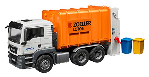 Bruder Man Tgs Rear Loading Garbage Orange Vehicle