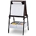 Delta Children MySize Kids Double-Sided Storage Easel -Ideal for Arts & Crafts, Drawing, Homeschooling and More, Dark Chocolate