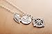 Udobuy®2 Pcs Silver Best Friends No Matter Where Compass Necklaces Set Heart Best Friend Gifts for Teen Girls BFF Friendship Necklaces