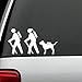 Hiker Couple Guy Girl with Dog Hiking Camper Camping Decal Sticker