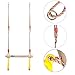 Pellor Children's Trapeze Swing Multifunction Wooden Playset With Plastic Rings