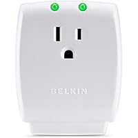 Belkin 1-Outlet Home Series SurgeCube - Grounded Outlet Portable Wall Tap Adapter with Ground & Protected Light…