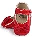 Muxika Fashion Baby Toddler Infant Bowknot Anti-slip Soft Sole Sneaker Leater Shoes (Age:0~6 Month, Red)