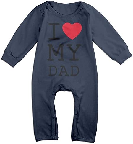 Niguvlpo I Heart Love My DadBaby Long Sleeve Jumpsuit Individuality