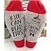 Tulas Watching Christmas Movie Socks Letters Printed Women Warm Sock (1 pair, Red Flower)