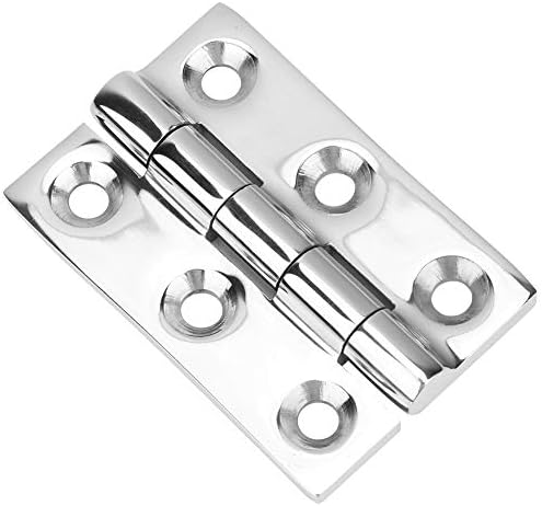 ボートドアヒンジ 6穴の蝶番 長方形 耐久性 耐食性 防錆性 折りたたみ ハードウェアボートアクセサリー ヨット シルバー マリン ドア 窓 取り付け簡単 人気 おすすめ