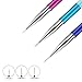 Ycyan 3Pcs Nail Art Liner Brush Pen Set (Size 7 mm,9 mm,11 mm) Rhinestone Handle Salon Using Nylon Hair Brushes