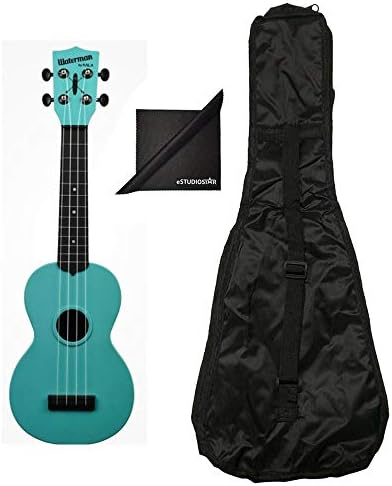Kala KA-SWG-BL Glow In The Dark Aqua Matte Soprano with Axcessables UB-S Gig Bag