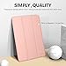 MoKo Case Fit iPad Air 3rd Generation 10.5 Inch 2019, Slim Lightweight Smart Shell Stand Cover with Translucent Frosted Back Protector Fit iPad Air 3, Auto Wake/Sleep,Rose Gold