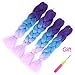 4Pcs Braiding Hair Extensions Jumbo Ombre Braiding Hair Kanekalon Synthetic Twist Braids 24Inch Crochet Braid Hair Extension Light Purple (A56)