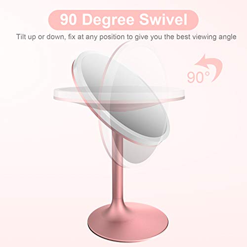 image for BABYLTRL Makeup Mirror Vanity Mirror with Lights, 1X/5X Magnification,