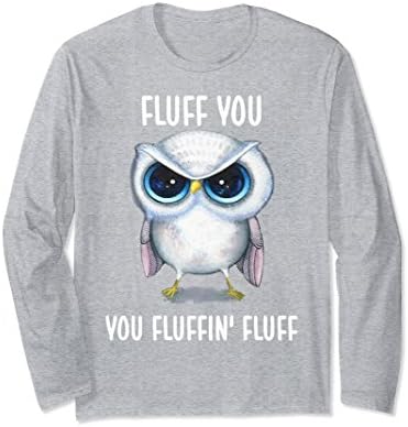 Unisex Fluff you you fluffin fluff owl lovers shirt Medium Heather Grey