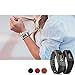 C2D JOY Leather Strap Compatible with Garmin vivofit (1st)/2 Silver Metal Case with Replacement Band - Brown
