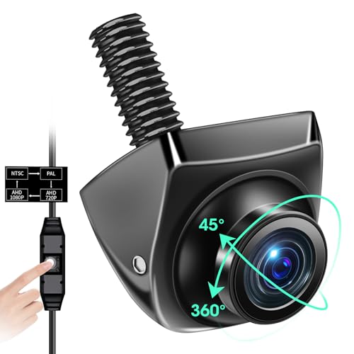 Jelkuz 【4 Signal Modes】backup Camera 360°+45°rotatable
