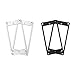 Kmise Z4542 4 Piece Flat Metal Humbucker Pickup Mounting Rings - Chrome/Black