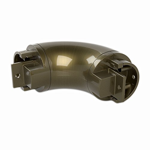 90-Degree Corner Bend, Fixed Angle, Antique Brass Finish, for Promenaid Handrail System Only