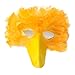 SACASUSA New Red Feather Bird Mask with yellow beak