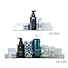 Huji Clear Invisible Contemporary Floating Acrylic Shelves Display Bookshelf Modern Rack Collectibles Books Photos Art Work Home Office Storage Decor Kids Room Kitchen Spice Rack (2 Shelves, 24 Inch)