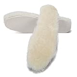 DOGDAN Sheepskin Replacement Insoles -Unisex Cozy Warm Thick Fleece Wool Insoles
