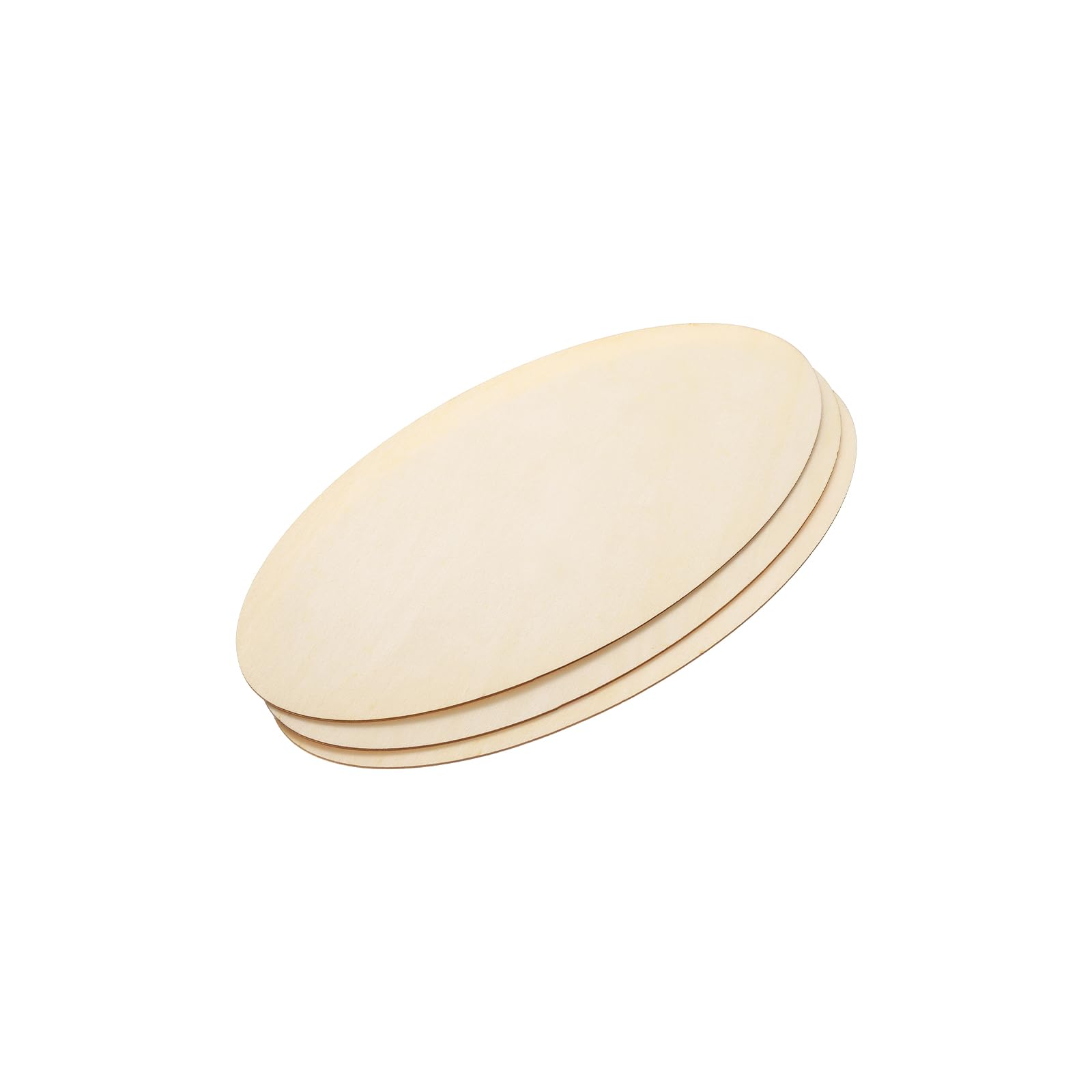 PATIKIL 180x90mm Wood Pieces, 3 Pack Unfinished Oval Wood Shapes Blank Wooden Cutouts Ornaments Natural for Christmas Party Craft Projects
