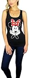 Disney Minnie Mouse Hipster Nerdy Tank Top Large Black