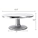 Ohuhu Aluminium Alloy Cake Turntable 12 Inch Revolving Rotating Cake Decorating Stand with Non-Slip Rubber Bottom
