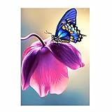 5D DIY Diamond Painting - Franterd Cross Stitch Kit - Crystals Embroidery - Home Decor Craft (Hot pink)