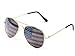 Goson American Flag Mirror Aviator Novelty Decorative Sunglasses (2 Black Combo in Blue Gift Box)
