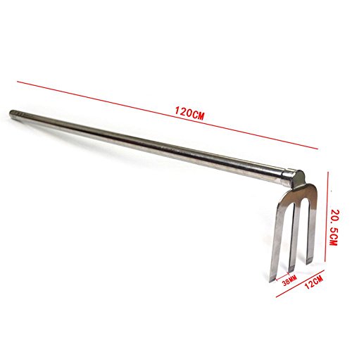 LUBAN Thickened Stainless Steel Long Handle Rake Outdoor Farm Tools Digging Weeding Seeding Cultivating Multipurpose(Rake)