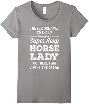 Women's Super Sexy Horse Lady T-shirt Large Slate
