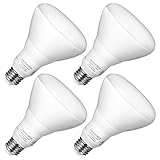 LuminWiz BR30 65W Equivalent 9W 680lm E26 Dimmable Medium Base Flood Light LED Bulb, Soft White 3000K, Pack of 4
