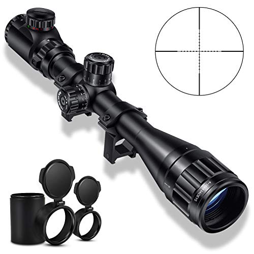 CVLIFE 4-16x44 Tactical Rifle Scope Red and Green Illuminated Built with Locking Turret Sunshade and Scope Mount Included