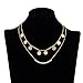 Geerier Simple Coin Choker Charming Lace Choker Pendant Ring Dangle Disc