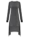 ZANZEA Women's Casual Irregular Hem High Low Long Sleeve Loose Hoodie Sweatshirt Dress Pullover Tops