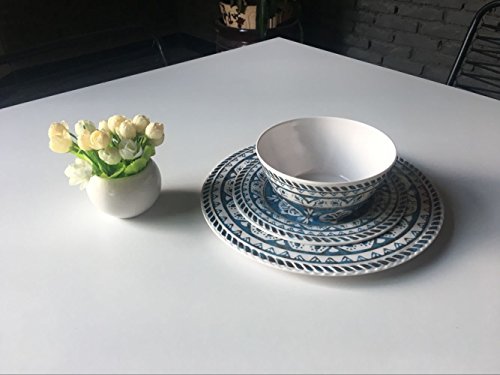 image for Hware 12 Pcs Melamine Break-Resistant Indoor Outdoor Dinnerware Set Se