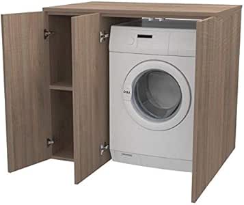 Ve.ca. Mueble de lavandería con puertas a rayas de 105 cm de madera