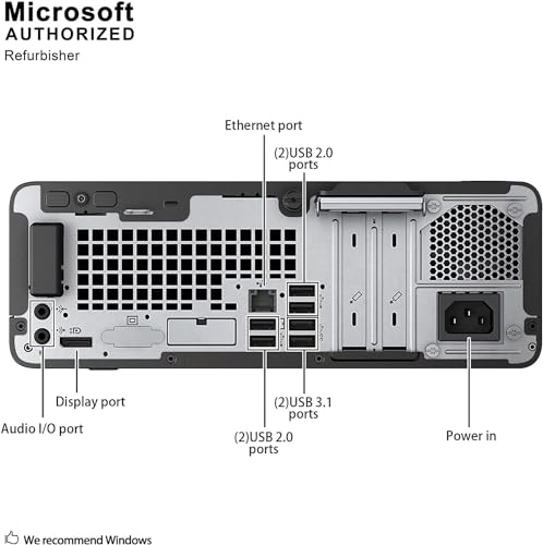 HP ProDesk 400 G5 SFF Computadora de sobremesa, Intel Quad-Core i3-8100 3,60 GHz Business Desktop Computer, Teclado y Mouse, 8G DDR4, 256 SSD, WiFi, BT, DP, Windows 11 Pro 64 (reacondicionado)