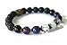 Lava and Gemstone Aromatherapy Wellness Bracelet for Positive energy, Mental Well-being, Focus, Clarity, Sleep Aid, Stress Relief, Amethyst,Oil Diffuser/Fast Shipping