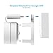 Google WiFi Wall Mount Bracket Holder, Basstop Simplest Bracket Stand for Google WiFi Router and Beacons (No Messy Screws) (White (1 Pack))